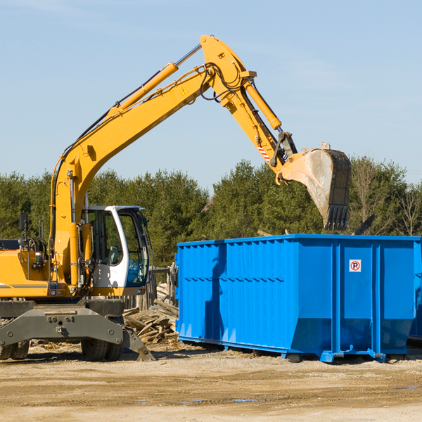 what size residential dumpster rentals are available in Thayer IL